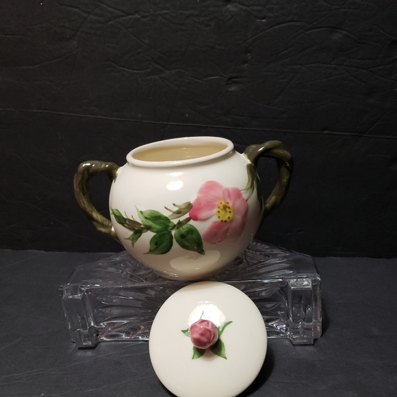 Vintage FRANCISCAN "Desert Rose" Creamer & Sugar Bowl Set - Picture 3 of 12